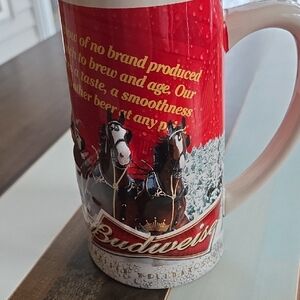 Budweiser Red and White Clydesdale Mug